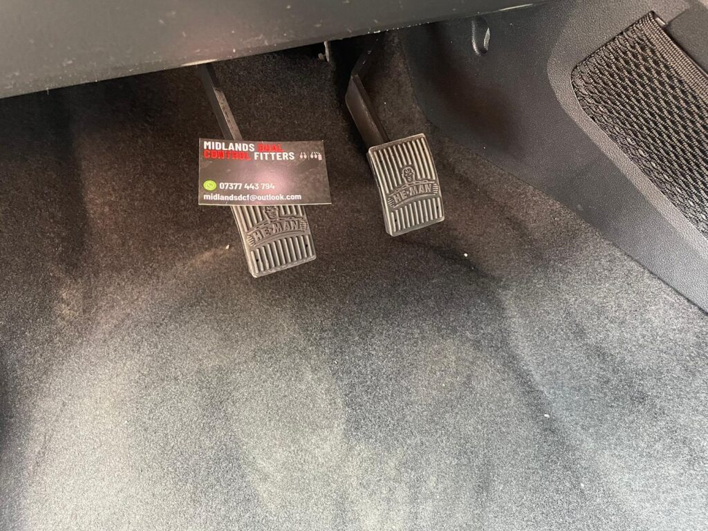 midlands dual control fitters card on dual control pedals