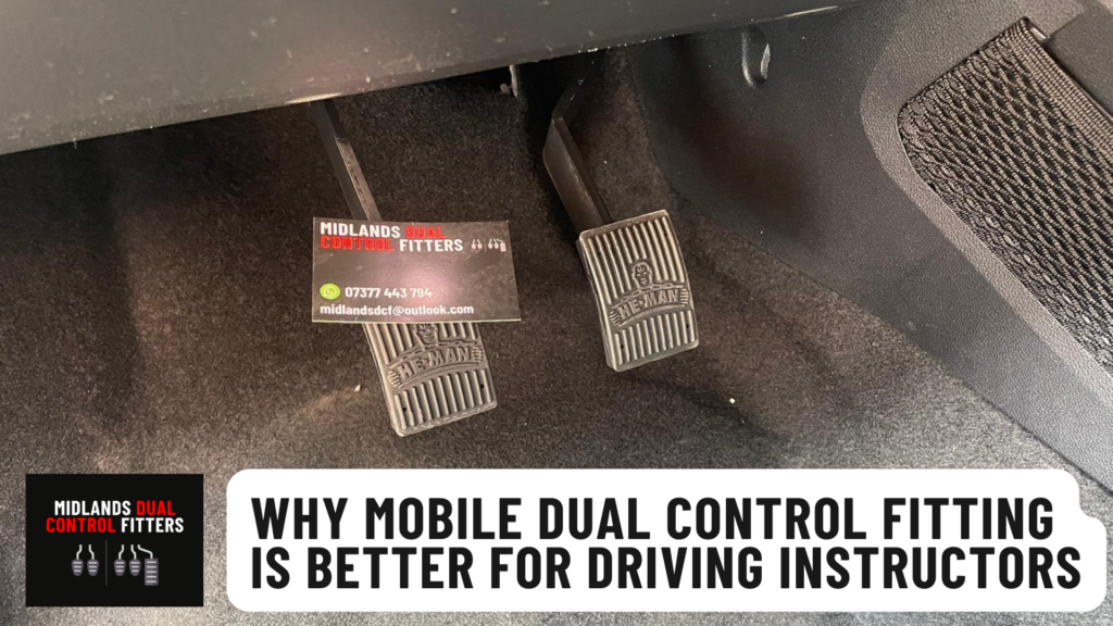 dual controls pedals in a volkswagen golf learner car